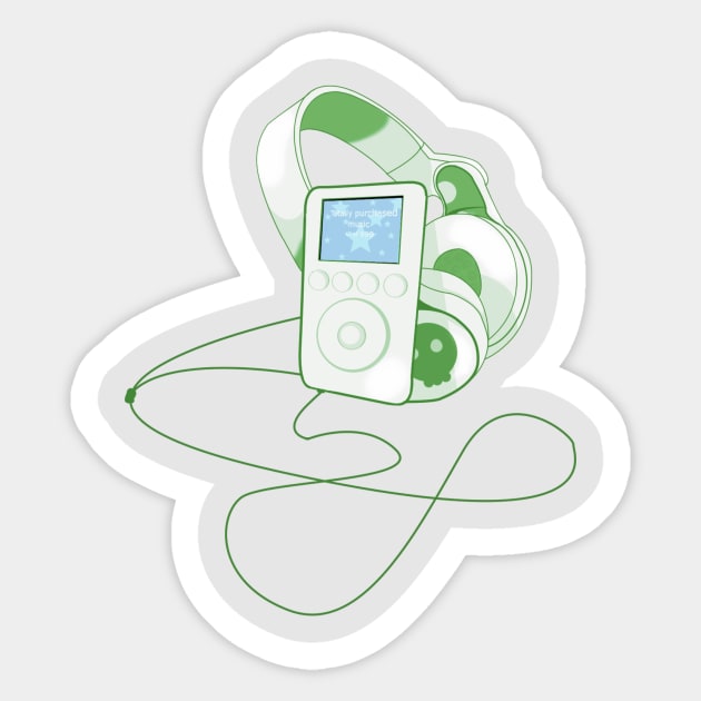 Music collector (green) Sticker by 1anioh